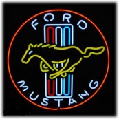 Enseigne n&eacute;on lumineuse Ford Mustang