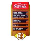 Menu coca cola en bois : «Wood board menu coca-cola»