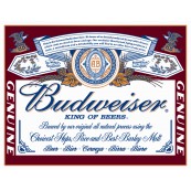 Plaque publicitaire métal Budweiser king