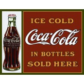 Plaque publicitaire m&eacute;tal "Coca-Cola trade mark"