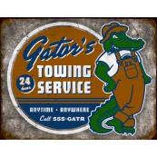 Plaque publicitaire métal Gator's service