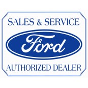 Plaque publicitaire m&eacute;tal "Ford sales and service"
