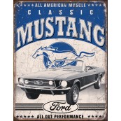Plaque publicitaire m&eacute;tal "Ford muscle car"