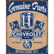 Plaque publicitaire m&eacute;tal "Chevrolet Genuine parts"