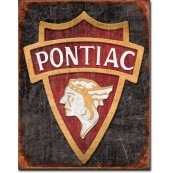 Plaque publicitaire m&eacute;tal "Pontiac indian"