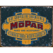 Plaque publicitaire m&eacute;tal "Chrysler MOPAR"