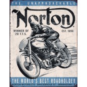 Plaque publicitaire m&eacute;tal "Norton the world best"
