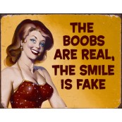 Plaque publicitaire m&eacute;tal "Smile is real"