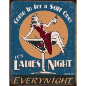 Plaque publicitaire métal Ladies Night