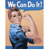 Plaque publicitaire m&eacute;tal "Can do it"