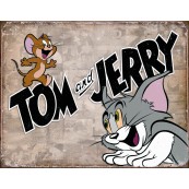 Plaque publicitaire métal Tom et Jerry