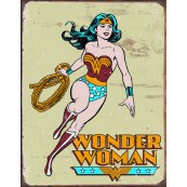 Plaque publicitaire métal Wonder Woman