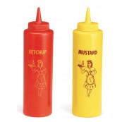 Lot distributeur Ketchup - Moutarde American Diner