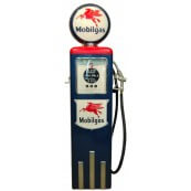 Pompe &agrave; essence Mobil Gas couleur bleue