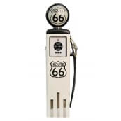 Pompe à essence Route 66 couleur blanche