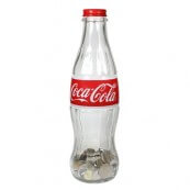 Tirelire Coca - Cola en verre