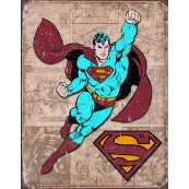 Plaque publicitaire métal Superman
