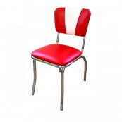 Chaise de diner vintage rouge " Morbern American Beauty "