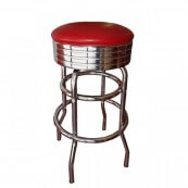 Tabouret de bar pour diner USA rouge sans dossier